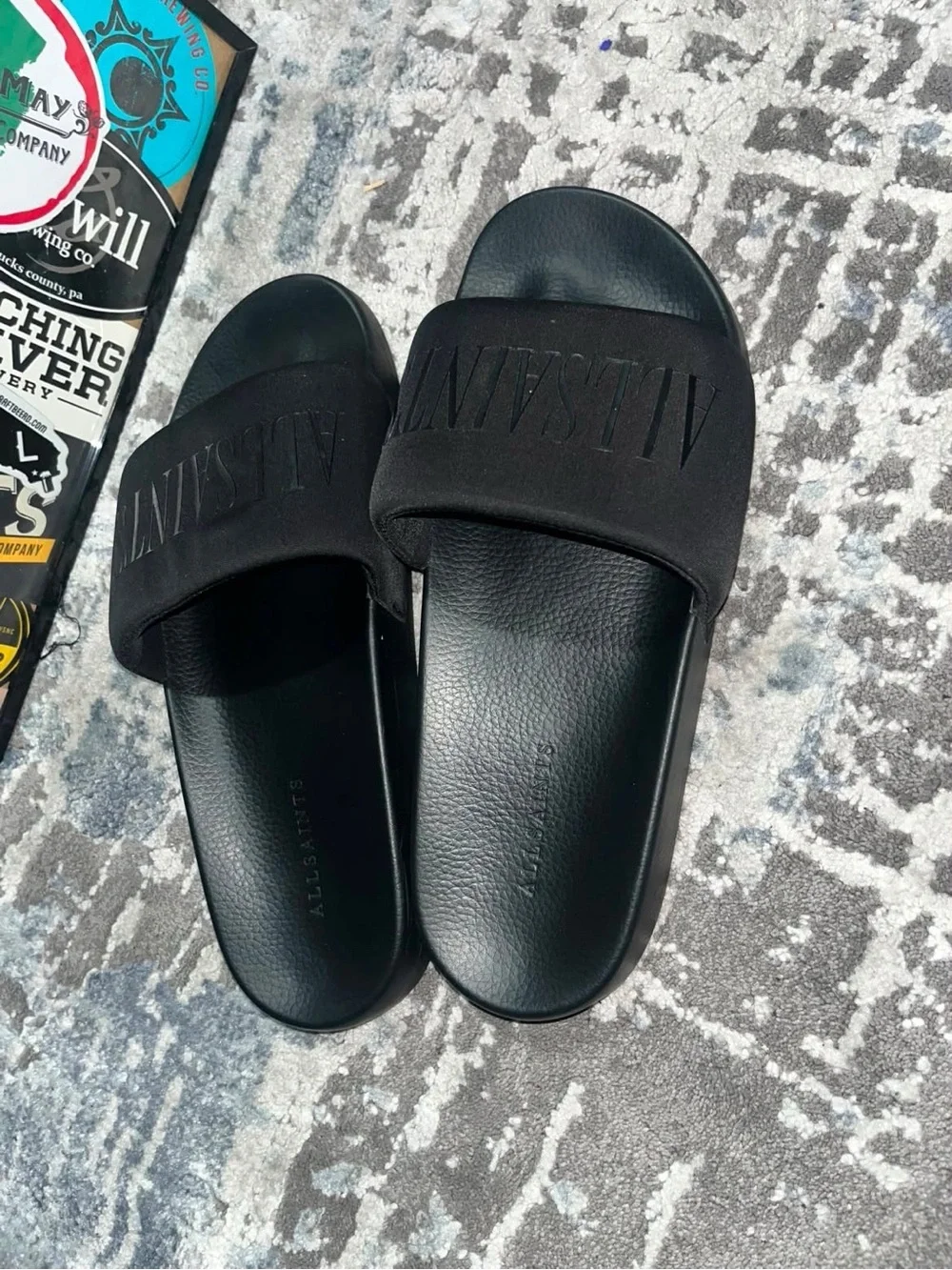 All Saints black slide
